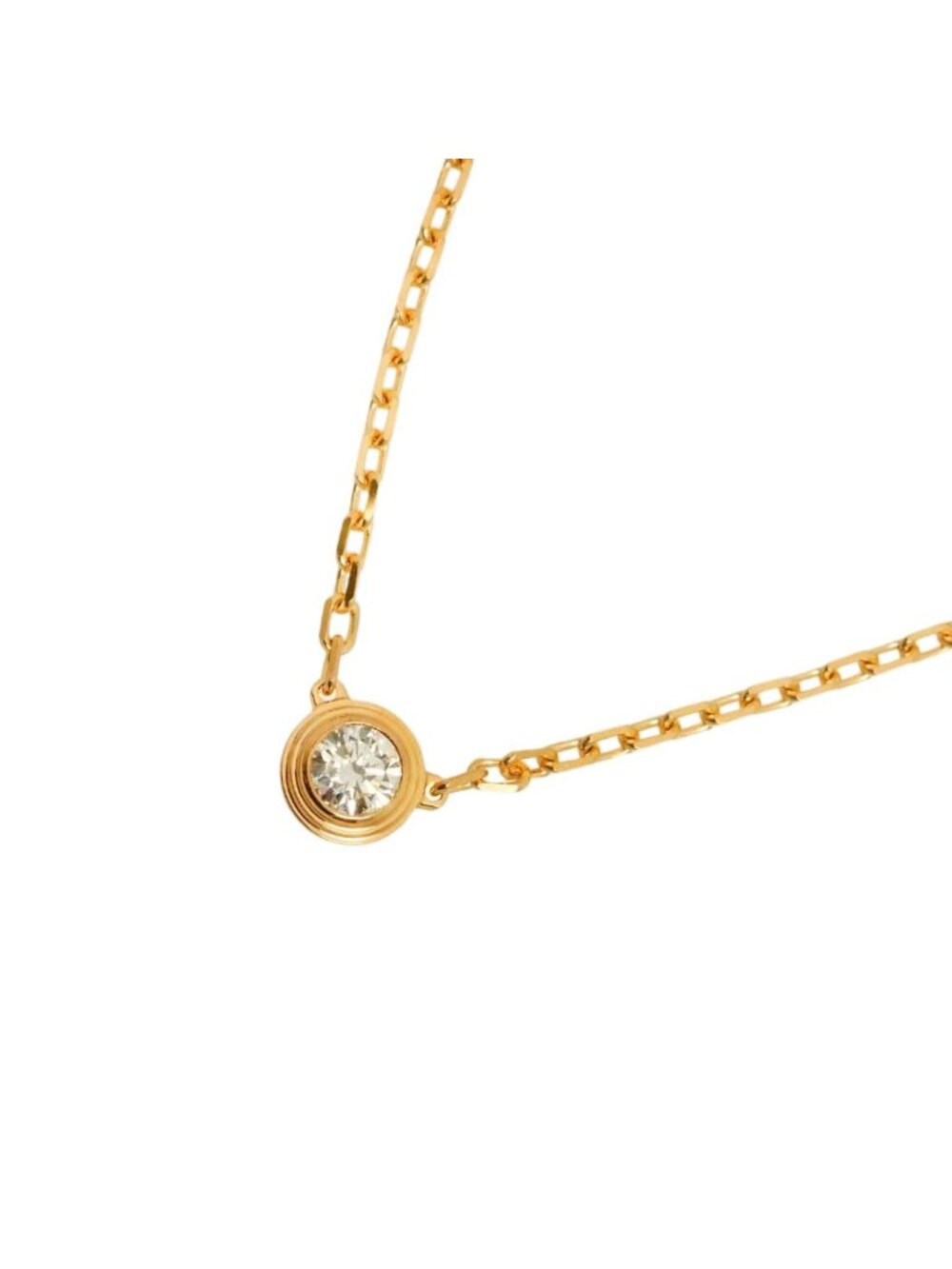 Cartier D'amour Diamond Necklace Small SM 45 18k Pink Gold 750 Diamant D Amour